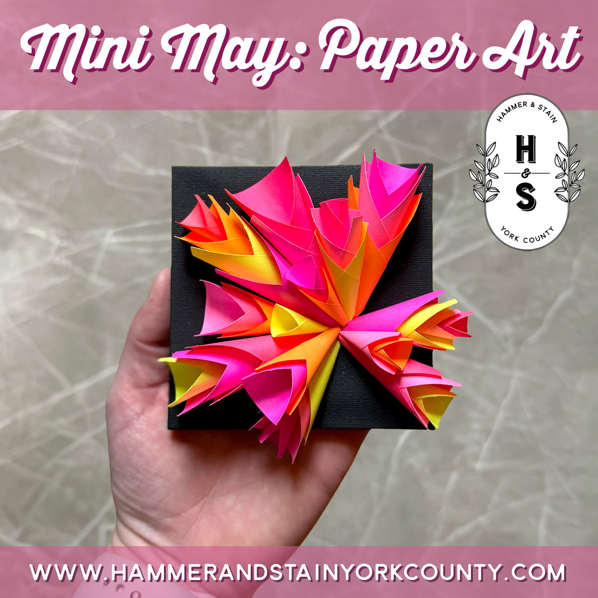 5/14/2026 - Thursday (6pm) Mini May: Paper Folding & Decoupage Workshop - FAMILY FRIENDLY