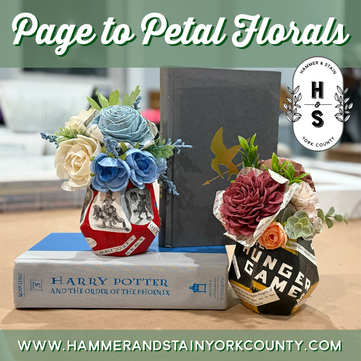 6/18/2026 - Thursday (6pm) Page to Petal Floral Workshop! - TWEENS & TEENS WELCOME
