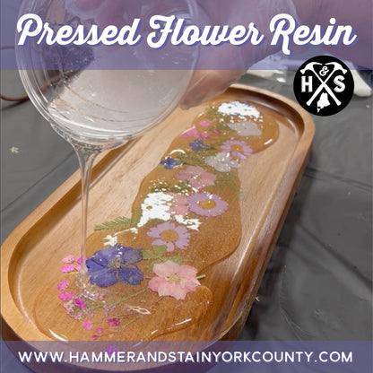 5/30/2025 - Friday (6pm) Pressed Flower Resin Workshop