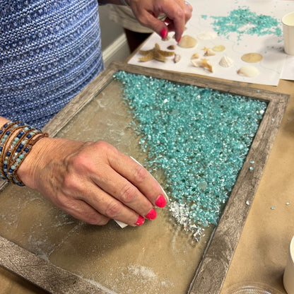 11/20/2024 -  Wednesday (6-8:30pm) NEW Resin Seascape Windows Workshop @ Noble Adult & Community Education