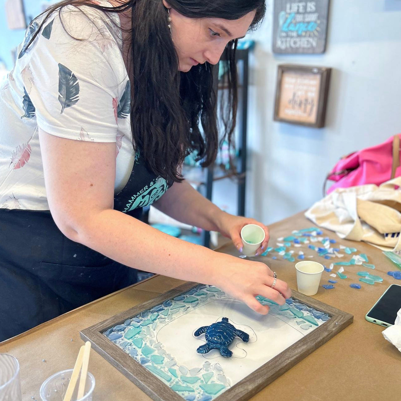 11/20/2024 -  Wednesday (6-8:30pm) NEW Resin Seascape Windows Workshop @ Noble Adult & Community Education