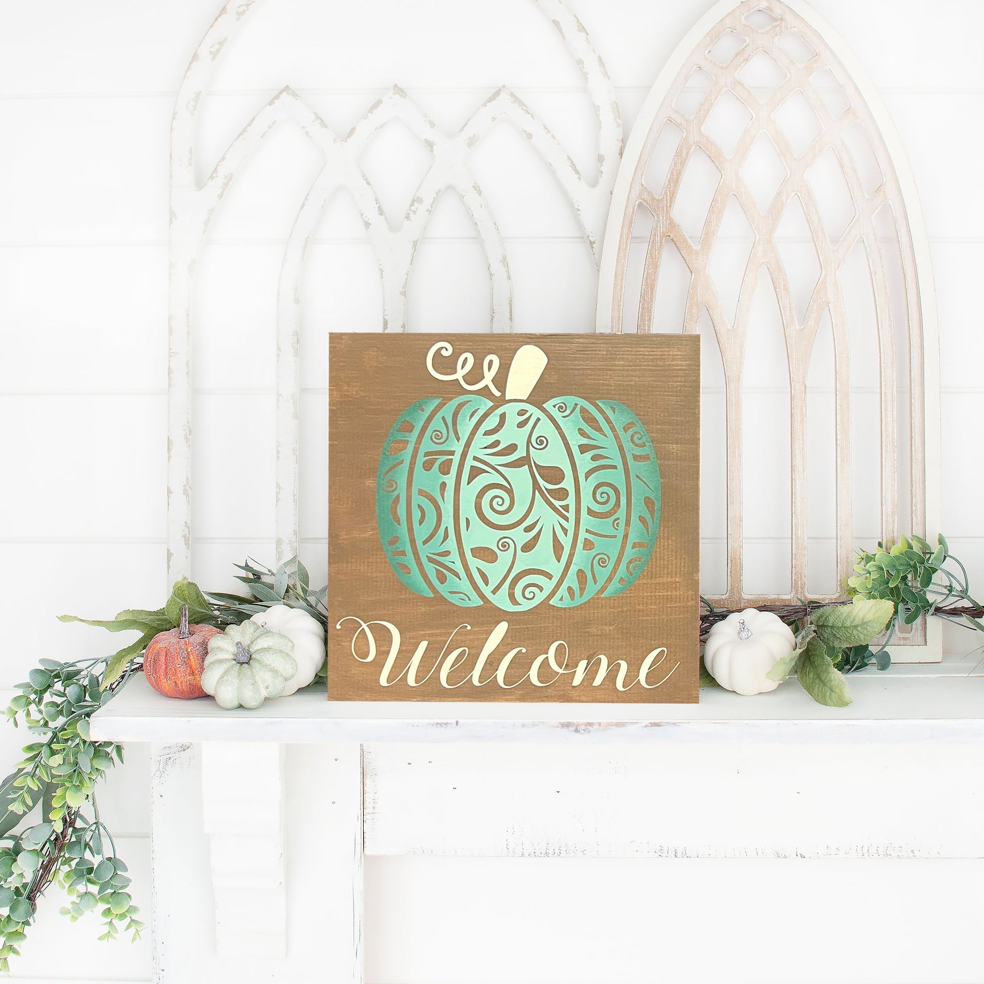 10x10 Swirly Pumpkin w/ Welcome