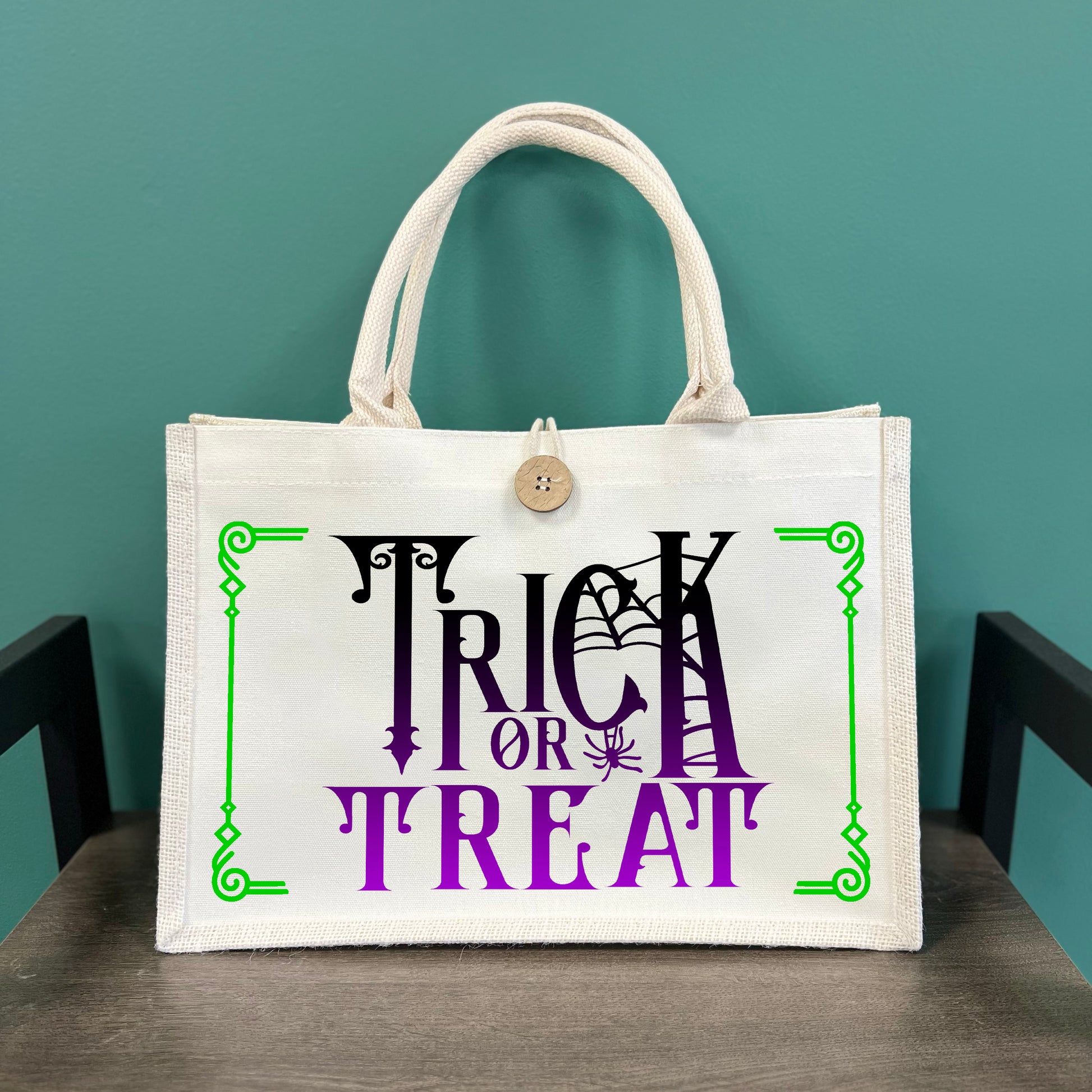 Trick or Treat Button Tote