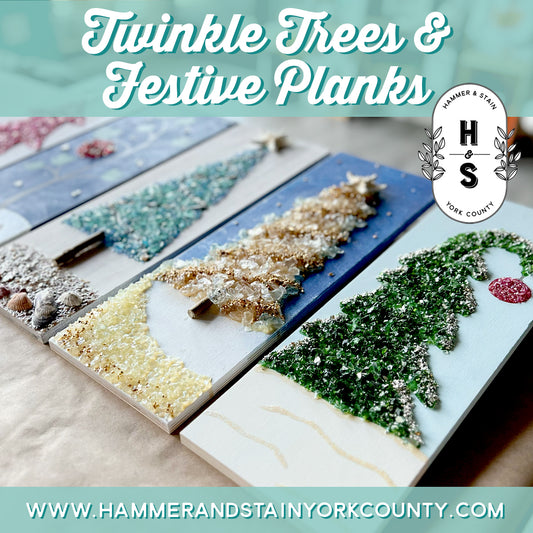 11/20/2025 - Thursday (6:00 pm) *NEW* Twinkle Trees & Festive Planks Workshop! - TEEN FRIENDLY