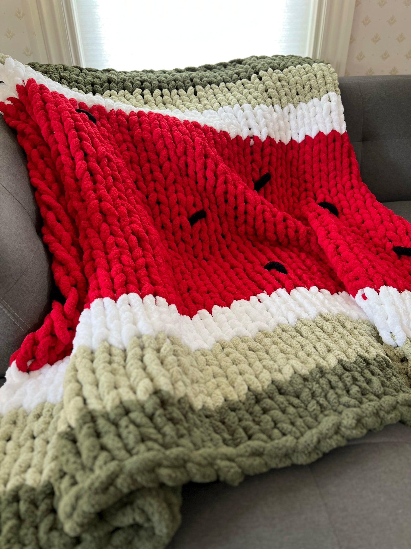 Lg Cozy Blanket Watermelon Pattern