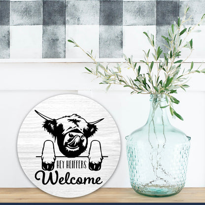 Highland Cow Hey Heifers Welcome