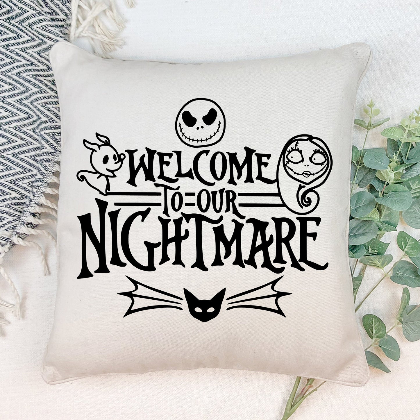 16x16 Welcome to our Nightmare Pillow