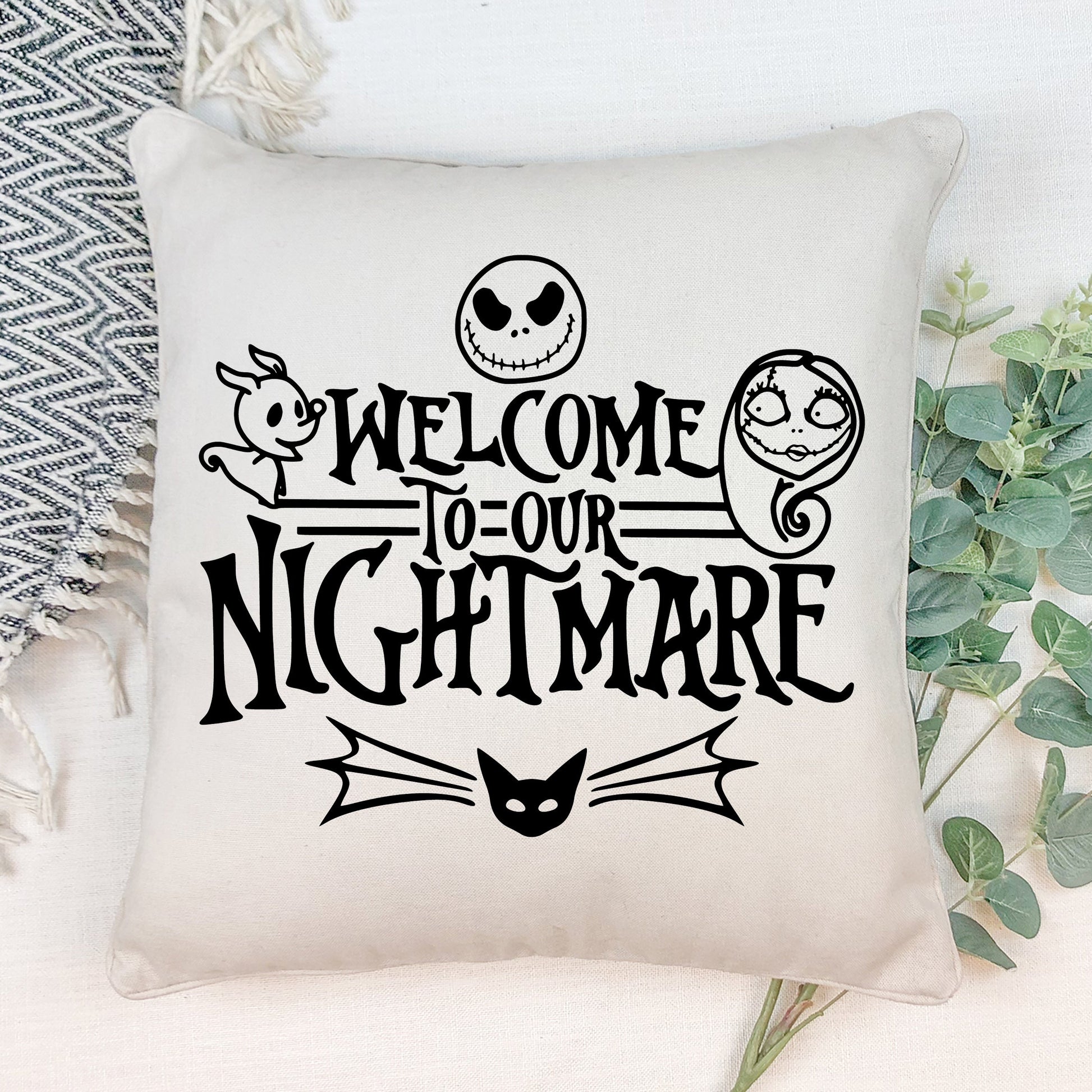 16x16 Welcome to our Nightmare Pillow